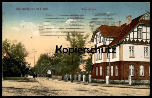 ALTE POSTKARTE MUNSTERLAGER IN HANNOVER LAGERSTRASSE MUNSTER NIEDERSACHSEN Lager Ansichtskarte AK postcard cpa