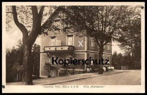 ALTE POSTKARTE OBERHOF THÜRINGEN VILLA WALDESRUH 825 METER Ü. D. M. Ansichtskarte AK postcard cpa