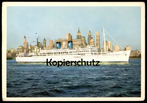 ALTE POSTKARTE T/N IRPNIA LINEA RAPIDA PER IL VENEZUELA E CENTRO AMERICA KREUZFAHRTSCHIFF GRIMALDI Schiff ship bateau AK