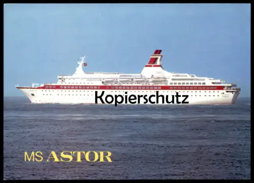 ÄLTERE POSTKARTE MS M.S. ASTOR KREUZFAHRTSCHIFF HADAG CRUISE LINE Schiff Motorschiff ship Ansichtskarte AK cpa postcard