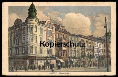 ALTE POSTKARTE OLMÜTZ MASARYKPLATZ OLOMOUC Tschechische Republik Ceska Cesko AK postcard cpa Ansichtskarte
