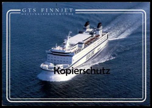 ÄLTERE POSTKARTE GTS FINNJET HELSINKI TRAVEMÜNDE PASSAGIERFÄHRE SILJA Schiff Motorschiff ship postcard AK Ansichtskarte