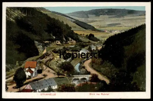 ALTE POSTKARTE STEINHELLE BLICK INS RUHRTAL 1922 TAL DER RUHR OLSBERG Sauerland Ansichtskarte cpa AK postcard