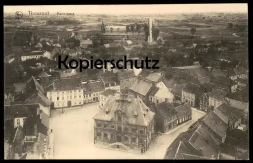 ALTE POSTKARTE THOUROUT TORHOUT PANORAMA 1915 Flandern Westflandern Feldpost Belgien Belgique Belgie cpa postcard AK