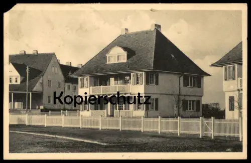 ALTE POSTKARTE DRESDEN GARTENSTADT HELLERAU ZWEIFAMILIENHAUS ARCHITEKT DR. MUTHESIUS BERLIN cpa Ansichtskarte postcard