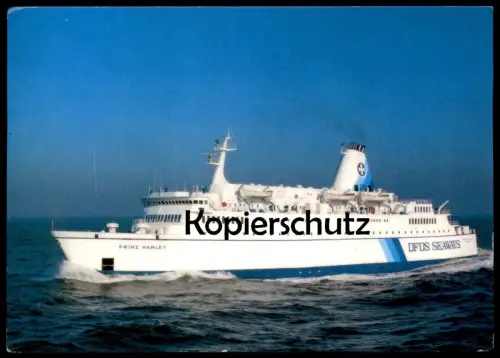 ÄLTERE POSTKARTE MS PRINZ HAMLET FÄHRSCHIFF FÄHRE DFDS DEUTSCHLAND ferry Schiff Motorschiff ship postcard Ansichtskarte