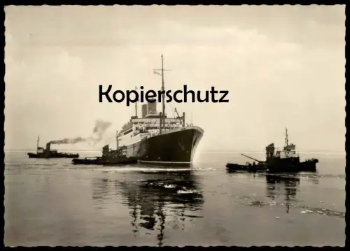 ÄLTERE POSTKARTE M.S. BERLIN NORDDEUTSCHER LLOYD ABLEGEMANÖVER COLUMBUSKAI BREMERHAVEN MS Schiff ship postcard cpa AK