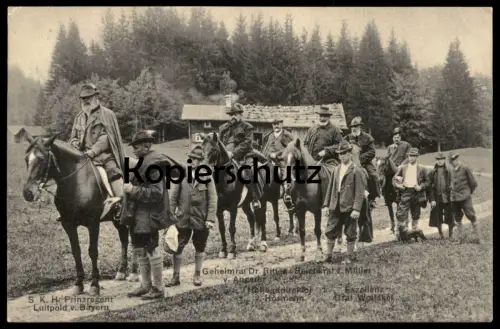 ALTE POSTKARTE JAGD OBERSTDORF PRINZREGENT LUITPOLD GEHEIMRAT HOFJAGDDIREKTOR Prinz hunting chasseur cpa postcard