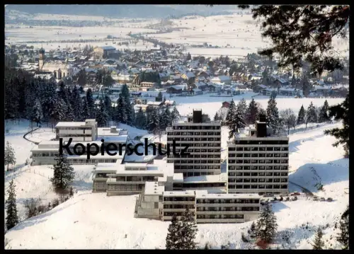 ÄLTERE POSTKARTE OBERAMMERGAU RHEUMAKLINIK IM WINTER Klinik Rheuma Krankenhaus Hospital Ansichtskarte postcard cpa AK