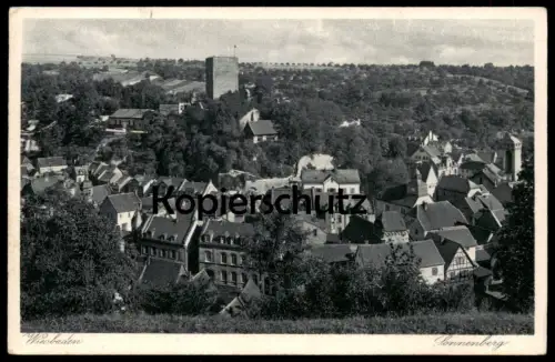 ALTE POSTKARTE WIESBADEN SONNENBERG PANORAMA 1932 Ansichtskarte AK cpa postcard