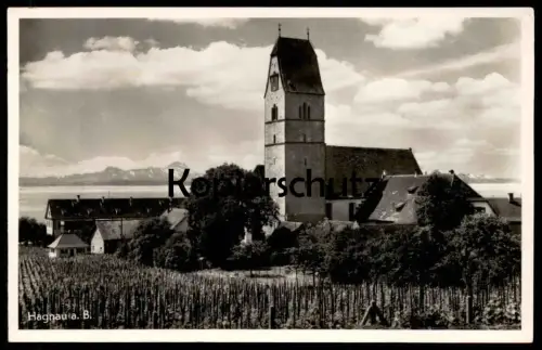 ALTE POSTKARTE HAGNAU AM BODENSEE PANORAMA MIT KIRCHE WOLKEN FELD LANDWIRTSCHAFT Ansichtskarte AK postcard cpa