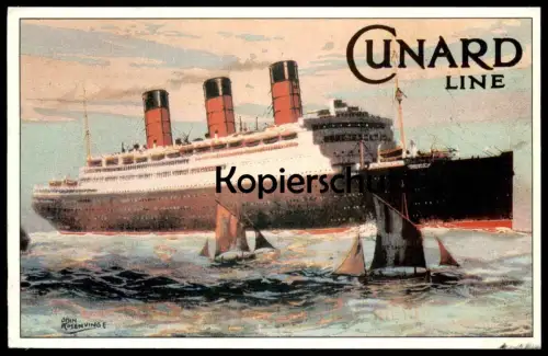 ÄLTERE REPRO POSTKARTE CUNARD LINE COLLECTION 1990 BERENGARIA 1912 Liner Dampfer Schiff ship postcard cpa Ansichtskarte
