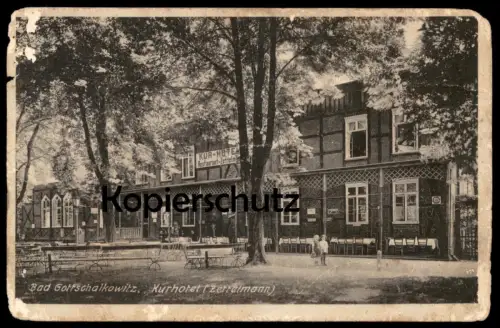 ALTE POSTKARTE BAD GOTTSCHALKOWITZ KURHOTEL ZETTELMANN GOCZALKOWICE Goczalkowitz Polska Poland Ansichtskarte postcard