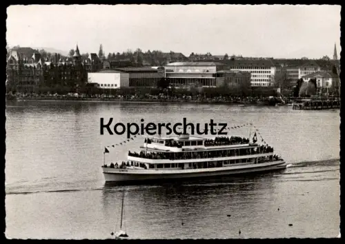 ÄLTERE POSTKARTE MOTORSCHIFF MS LINTH AUF DEM ZÜRICHSEE Schiff ship bateau Ansichtskarte AK cpa postcard