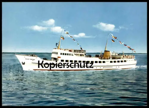 ÄLTERE POSTKARTE SCHIFF FAHRGASTSCHIFF M. S. KLAAR KIMING FÄHRE Motorschiff ship bateau Sylt Ansichtskarte postcard