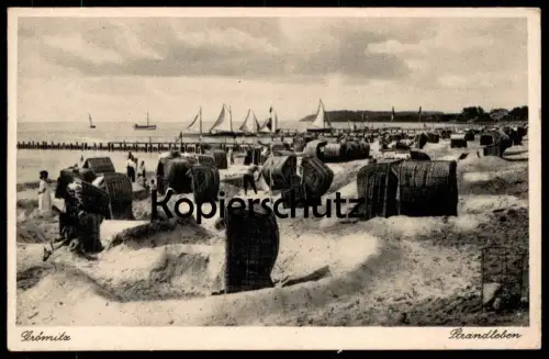 ALTE POSTKARTE OSTSEEBAD GRÖMITZ STRANDLEBEN Sandburgen Strand beach plage Ansichtskarte AK cpa postcard