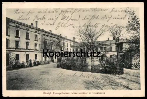 ALTE POSTKARTE OSNABRÜCK KÖNIGLICH EVANGELISCHES LEHRERSEMINAR Seminar teacher school Ansichtskarte AK postcard cpa