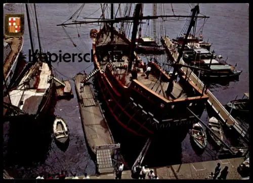 ÄLTERE POSTKARTE SEGELSCHIFF CARABELA SANTA MARIA BARCELONA CARAVELLE CARAVEL KARAVELLE sailing ship postcard cpa AK