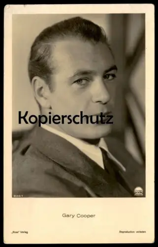 ALTE POSTKARTE GARY COOPER FILM-SCHAUSPIELER Krawatte Sakko actor acteur Ross Verlag Paramount postcard AK Ansichtskarte