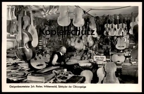 ALTE POSTKARTE MITTENWALD GEIGENBAUMEISTER REITER Geige violin violon Cello violoncelle cpa postcard AK Ansichtskarte