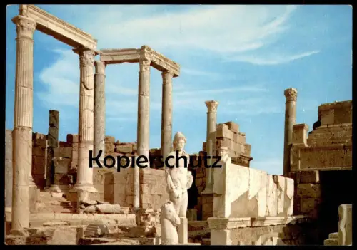 ÄLTERE POSTKARTE LIBYA LEPTIS MAGNA ANTIQUITIES LIBIA RUINS ROMAN MARKET LIBYEN Libiya cpa postcard Ansichtskarte AK