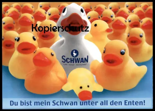 ÄLTERE POSTKARTE QUIETSCHEENTE BADEENTE ENTE GUMMIENTE SCHWAN duck canard cane AK Ansichtskarte cpa postcard