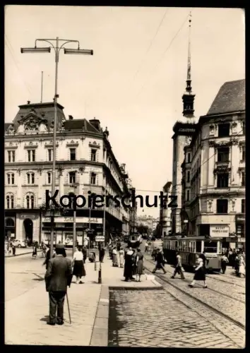 ALTE POSTKARTE BRNO NAMESTI SVOBODY STRASSENBAHN TRAM BRÜNN BÖHMEN tramway ceska republika Tschechien czech republic cpa