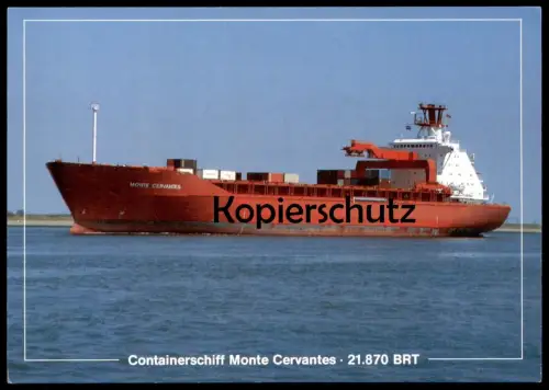 ÄLTERE POSTKARTE MS MONTE CERVANTES CONTAINERSCHIFF 21870 BRT FRACHTSCHIFF Schiff cargo ship postcard cpa AK