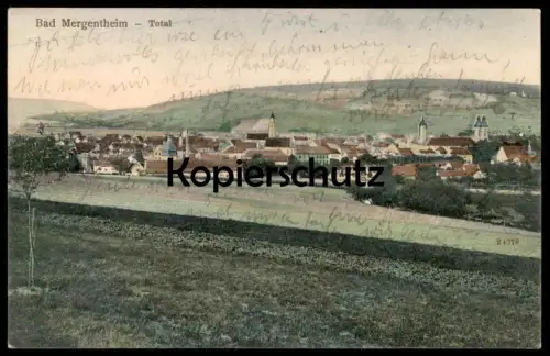 ALTE POSTKARTE BAD MERGENTHEIM TOTAL 1919 TOTALANSICHT PANORAMA Ansichtskarte cpa AK postcard
