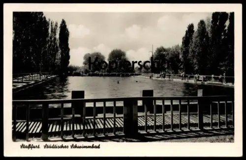 ALTE POSTKARTE STASSFURT STÄDTISCHES SCHWIMMBAD Bad Freibad swimming pool piscine Ansichtskarte AK cpa postcard
