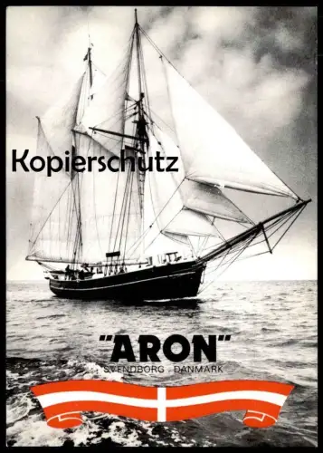 ÄLTERE POSTKARTE SKONNERTEN ARON SCHONER SCHOONER SEGELSCHIFF SVENDBORG DANMARK sailing ship postcard cpa Ansichtskarte