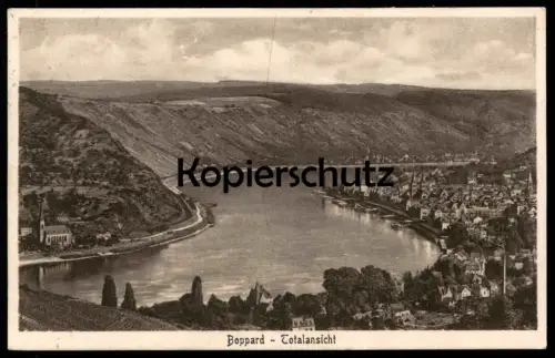 ALTE POSTKARTE BOPPARD TOTALANSICHT PANORAMA GESAMTANSICHT 1926 Ansichtskarte cpa postcard AK