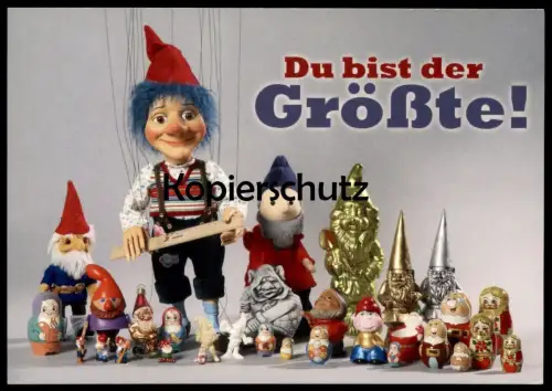 ÄLTERE POSTKARTE MARIONETTE KASPERLE ZWERGE MATROJSCHKA MATROSCHKA puppet fantoche postcard Ansichtskarte cpa AK