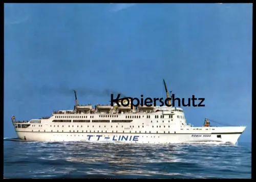 ÄLTERE POSTKARTE MS ROBIN HOOD FÄHRSCHIFF FÄHRE TT-LINIE GTS FINNJET Schiff Motorschiff postcard cpa AK Ansichtskarte