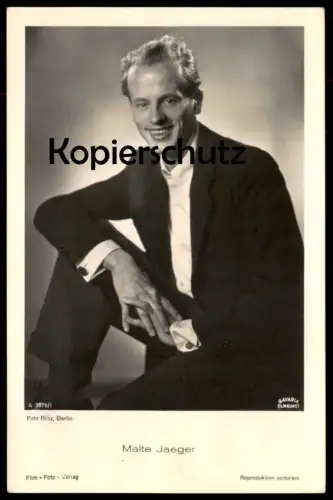 ALTE POSTKARTE MALTE JAEGER FILM-SCHAUSPIELER Sakko actor acteur Film Foto Binz Berlin Bavaria Ansichtskarte postcard AK