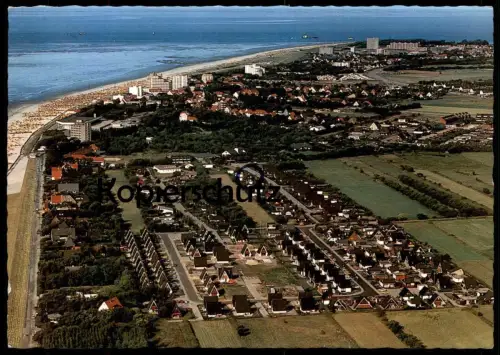 ÄLTERE POSTKARTE NORDSEEBAD CUXHAVEN DUHNEN GEBIET AM DÜNENWEG LUFTAUFNAHME LUFTBILD Ansichtskarte AK cpa postcard