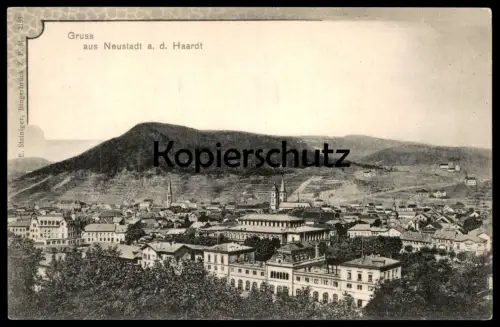 ALTE POSTKARTE GRUSS AUS NEUSTADT AN DER HAARDT PANORAMA TOTALANSICHT Ansichtskarte postcard AK cpa
