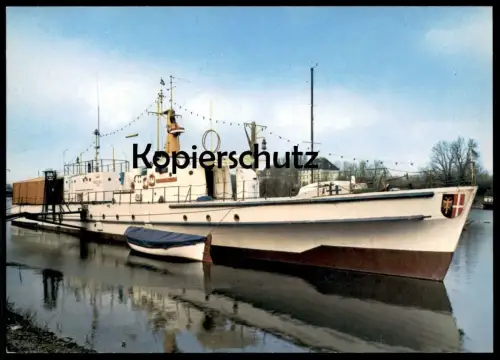 ÄLTERE POSTKARTE PULCHRA NUSSIA EHEMALS R146 MINENRÄUMBOOT HEIMBOOT MARINE VEREIN NEUSS Schiff ship Ansichtskarte