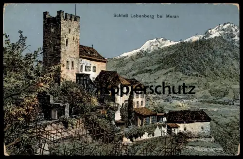 ALTE POSTKARTE SCHLOSS LEBENBERG BEI MERAN Merano Tscherms Monteleone Löwenberg castle chateau Ansichtskarte AK postcard