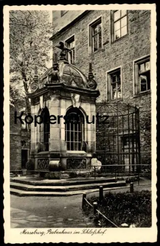 ALTE POSTKARTE MERSEBURG RABENHAUS IM SCHLOSSHOF 1939 Schloss castle chateau Sachsen-Anhalt Ansichtskarte cpa postcard