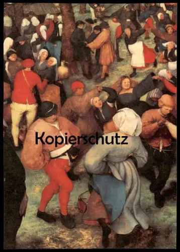 ÄLTERE KÜNSTLER POSTKARTE PIETER BRUEGEL DER HOCHZEITSTANZ IM FREIEN DETROIT INSTITUTE OF ARTS DETROIT postcard cpa AK