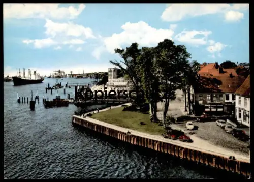 ÄLTERE POSTKARTE BREMEN HAVENHAUS STRANDLUST UTKIEK & BREMER VULKAN FRACHTSCHIFF cargo ship Ansichtskarte cpa postcard