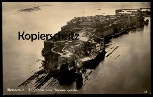 ALTE POSTKARTE NORDSEEBAD HELGOLAND PANORAMA VON NORDEN GESEHEN OBERLAND cpa postcard Ansichtskarte AK