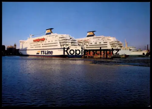 ÄLTERE POSTKARTE MS NILS HOLGERSSON PETER PAN TT LINIE IN TRELLEBORG AUTOFÄHRE Schiff Motorschiff ship postcard