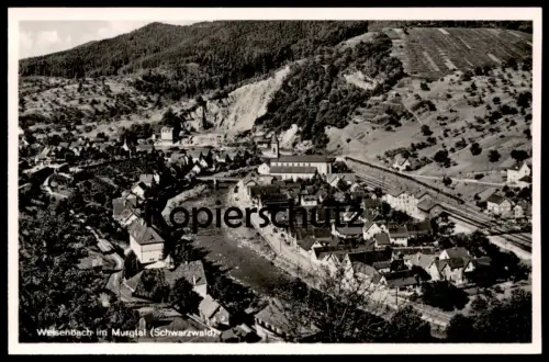 ALTE POSTKARTE WEISENBACH IM MURGTAL SCHWARZWALD BAHNSTRECKE BAHNHOF station gare Ansichtskarte AK cpa postcard