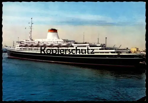 ÄLTERE POSTKARTE MS GENOVA TRANSATLANTICO IN PORTO KREUZFAHRTSCHIFF Schiff ship postcard Ansichtskarte cpa AK