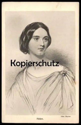 ALTE KÜNSTLER POSTKARTE SHAKESPEARE'S HELDINNEN HELEN JOHN HAYTER Porträt Dame Frau Ansichtskarte postcard