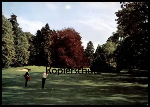 ÄLTERE POSTKARTE KRONBERG IM TAUNUS SCHLOSSHOTEL GOLFPLATZ DES SCHLOSSHOTELS GOLF Schloss Hotel postcard Ansichtskarte