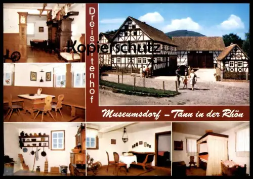 ÄLTERE POSTKARTE TANN IN DER RHÖN DREISEITENHOF MUSEUMSDORF BAUERNHOF HOF AK cpa postcard Ansichtskarte