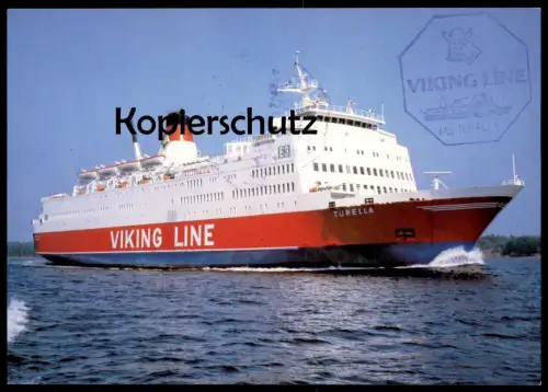 ÄLTERE POSTKARTE M.S. TURELLA FÄHRSCHIFF FÄHRE VIKING LINE KAPELLSKÄR MARIEHAMN ferry Schiff Motorschiff ship postcard